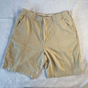 Tommy Bahama Relax Mens 34 Khaki Tan Tencel Cotton Blend Chino Shorts